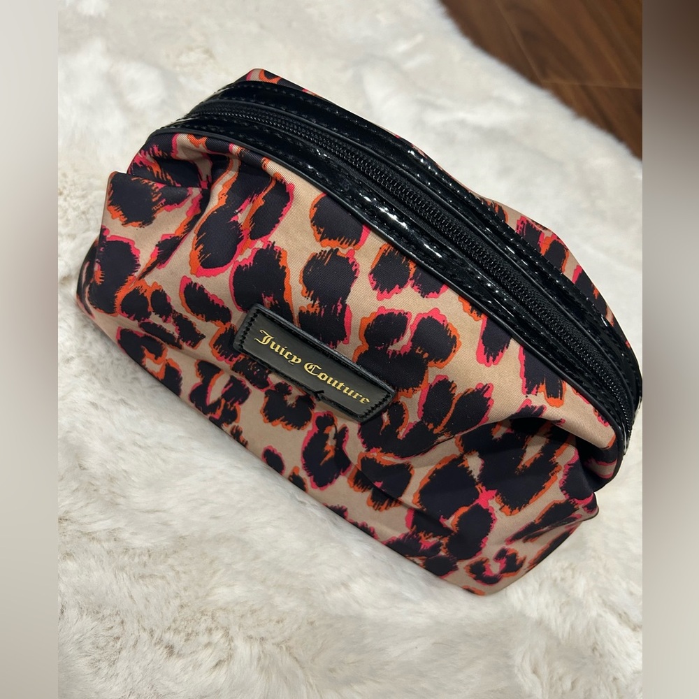 Juicy couture leopard pouch/ cosmetic bag